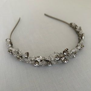 Silver Tone Crystal Rhinestone Bridal Tiara Headpiece Wedding Malis-Henderson